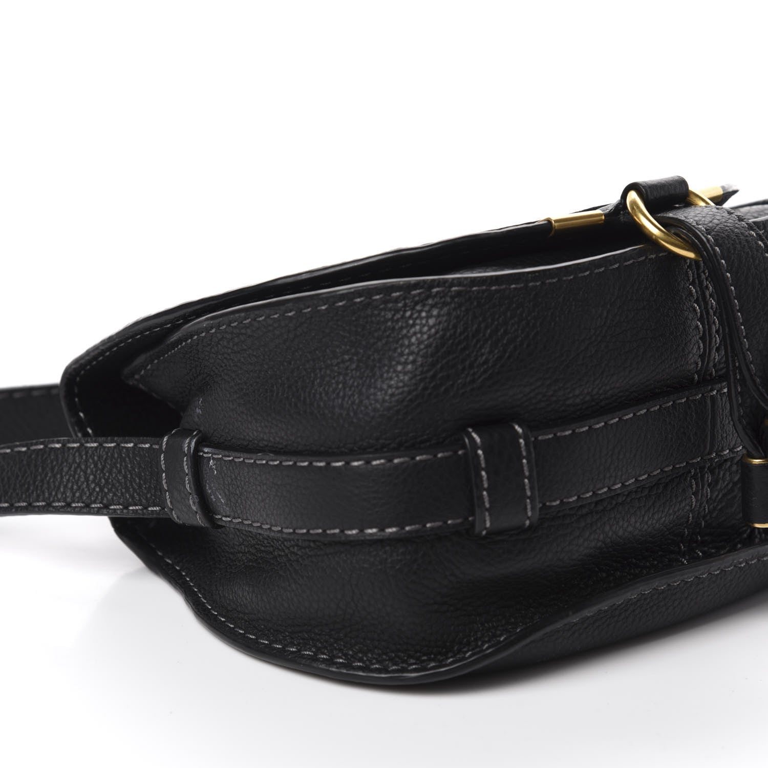 Chloe Calfskin Mini Marcie Round Crossbody Bag Black 6 of 10