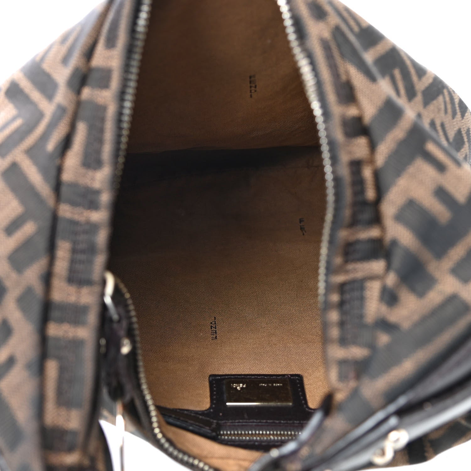 Fendi Zucca Cuoio Lucido Small Chef Hobo Tobacco Moro 4 of 4