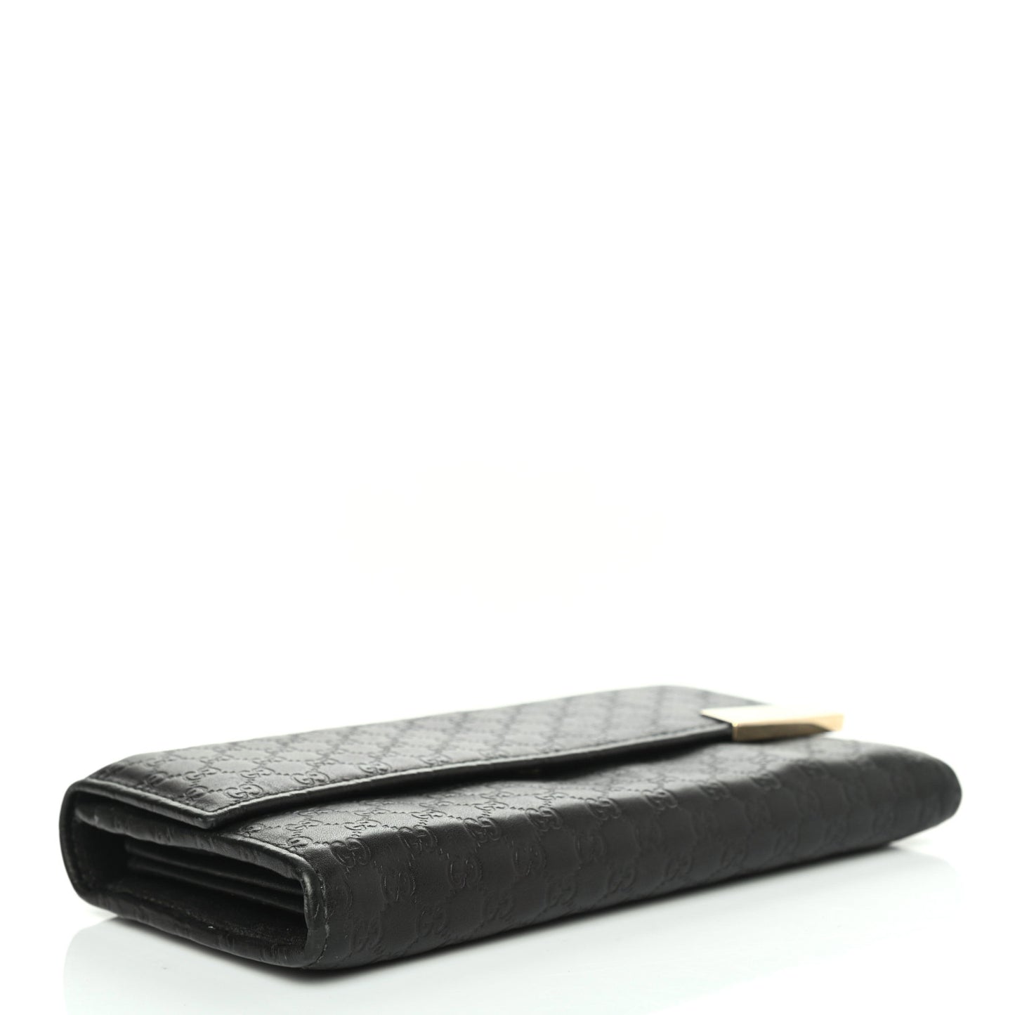 Soft Microguccissma Dice Continental Flap Wallet Black