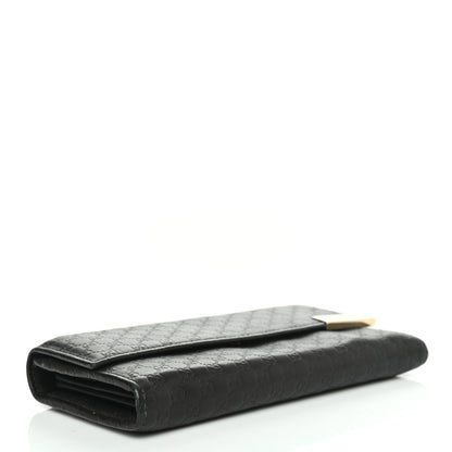 Gucci Soft Microguccissma Dice Continental Flap Wallet Black 3 of 5