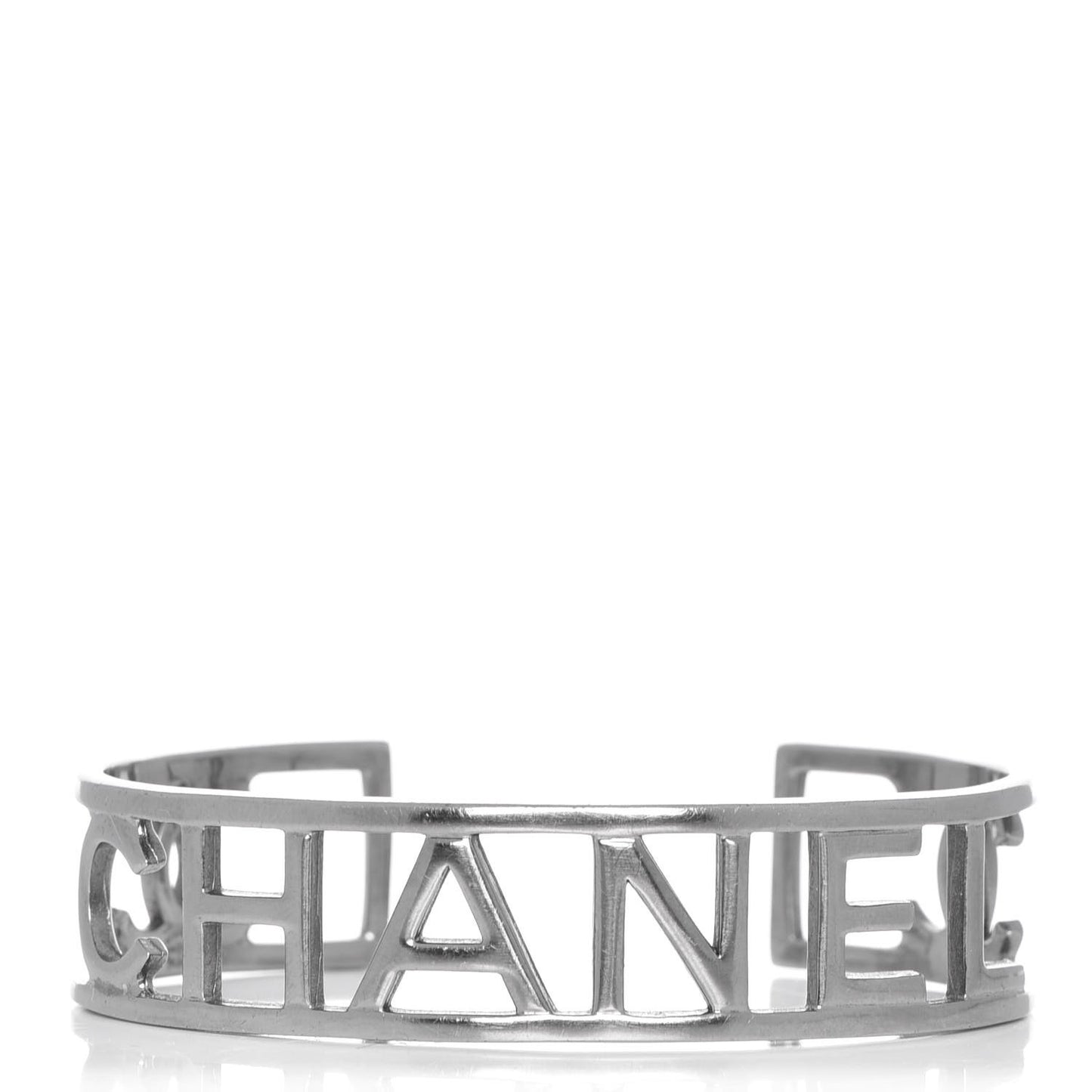 Metal Logo Cuff Silver