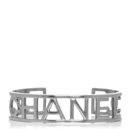 Chanel Metal Logo Cuff Silver 1 of 6