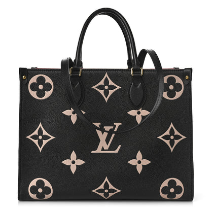 Louis Vuitton Empreinte Monogram Giant Onthego MM Black Beige 1 of 8