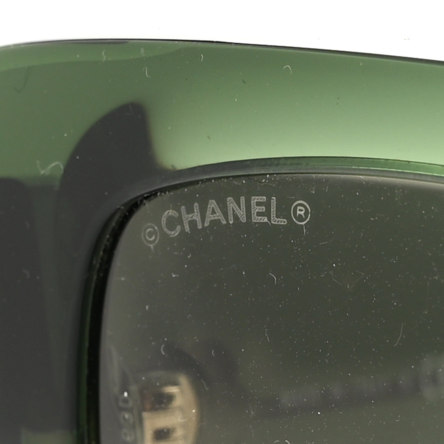 Chanel Acetate Pearl Rectangle Sunglasses 5480-H-A Dark Green 7 of 8