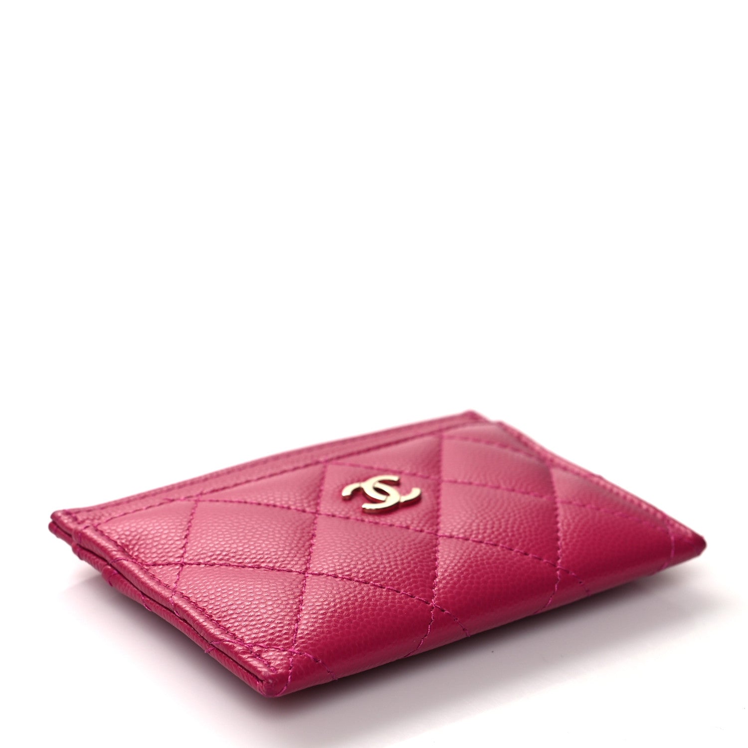 Chanel Caviar Quilted Card Holder Fuchsia 4 of 9