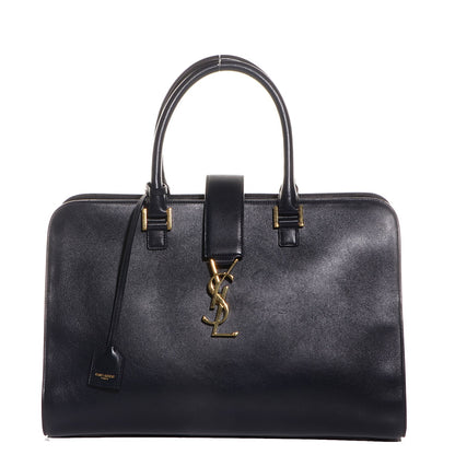 Saint Laurent Smooth Calfskin Medium Cabas Monogram Navy 1 of 7
