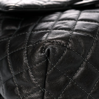 Chanel Metallic Lambskin Quilted Drawstring Backpack Dark Grey 9 of 13