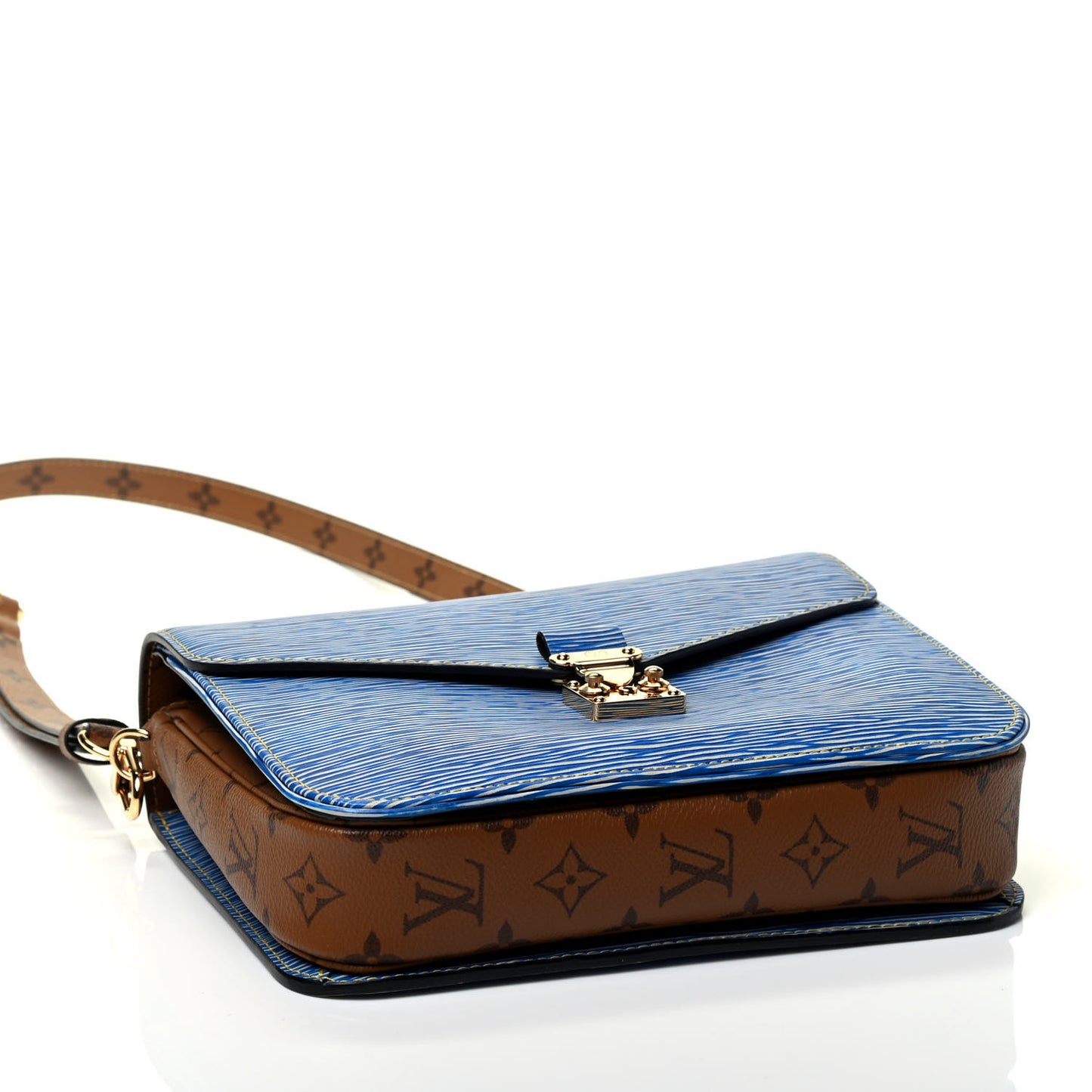 Epi Reverse Monogram Pochette Metis Denim Light