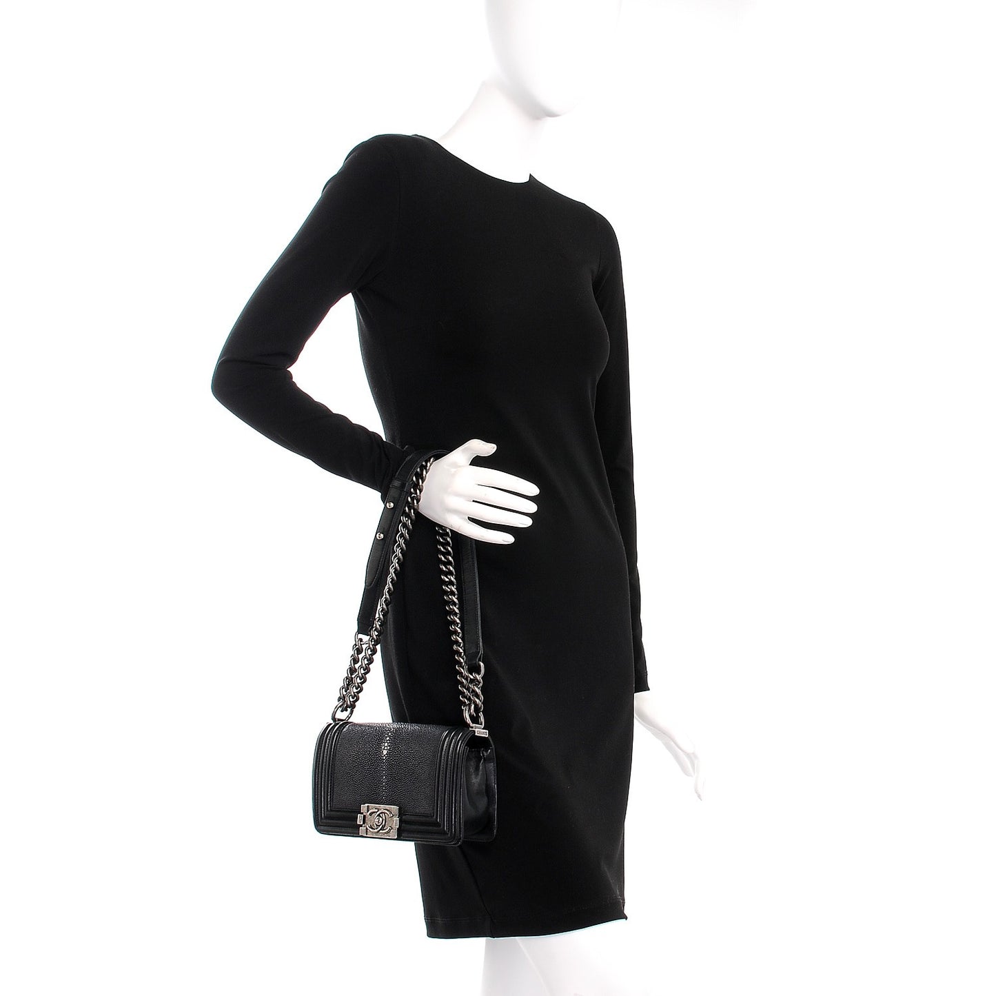 Galuchat Stingray Small Boy Flap Black