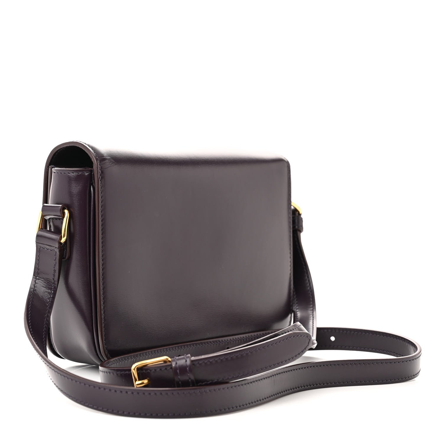 Celine Shiny Calfskin Teen Triomphe Aubergine 3 of 13