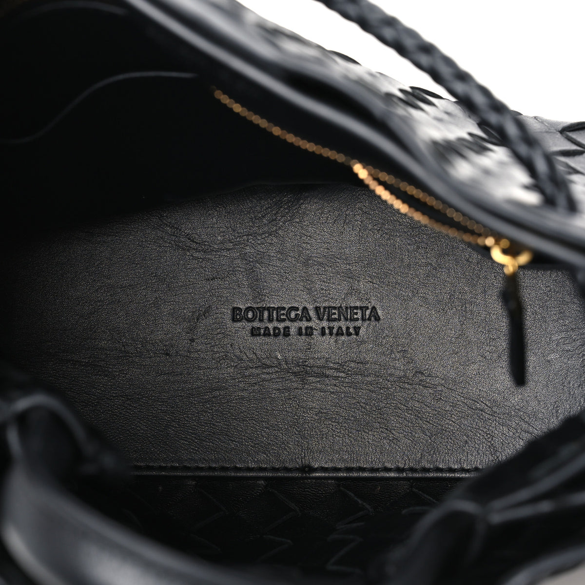 Nappa Intrecciato Small Andiamo Shoulder Bag Black