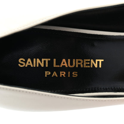 Saint Laurent Calfskin Bow Anais Pumps 36.5 White 8 of 10