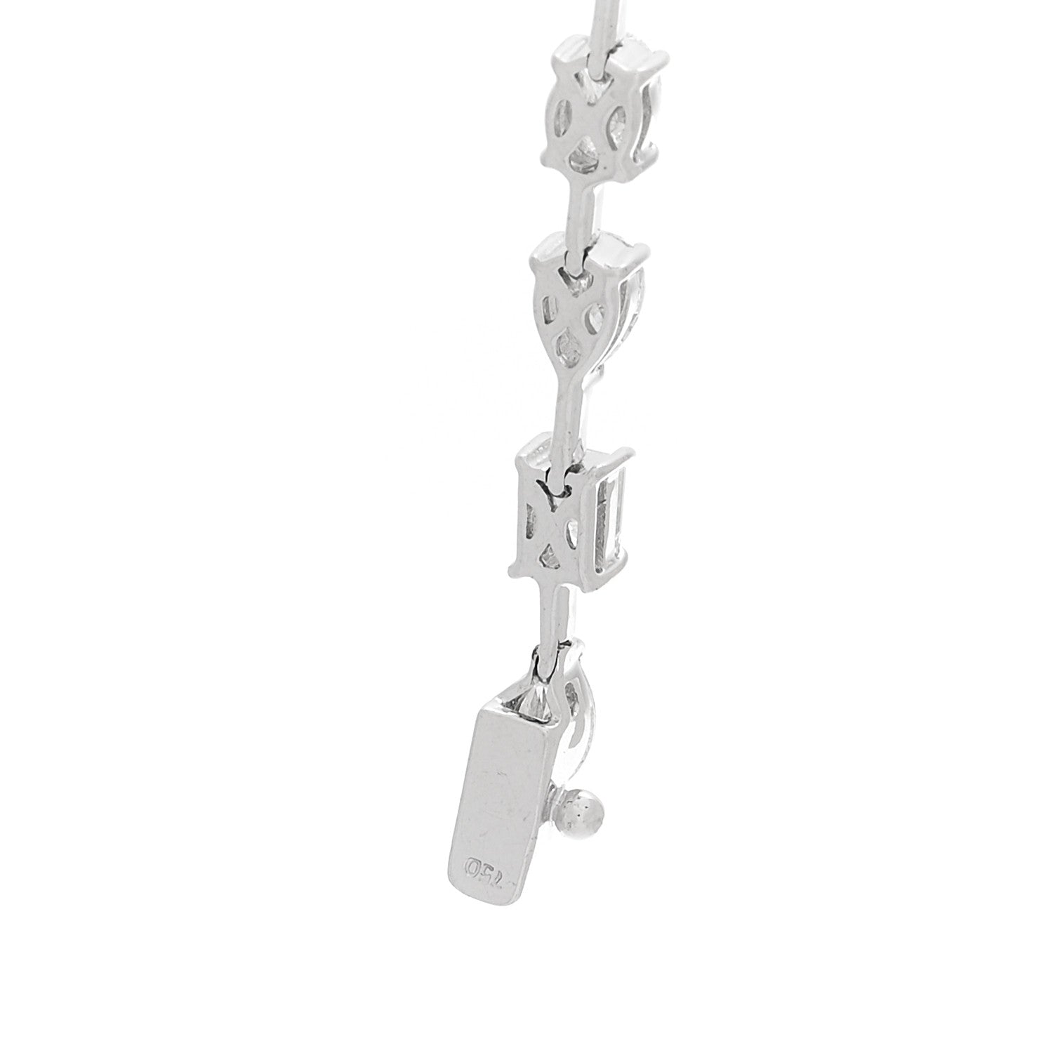 Parker & West by FASHIONPHILE 18K White Gold Diamond 11.30ctw Emerald Marquis Oval Pear Princess Cut Necklace 5 of 5
