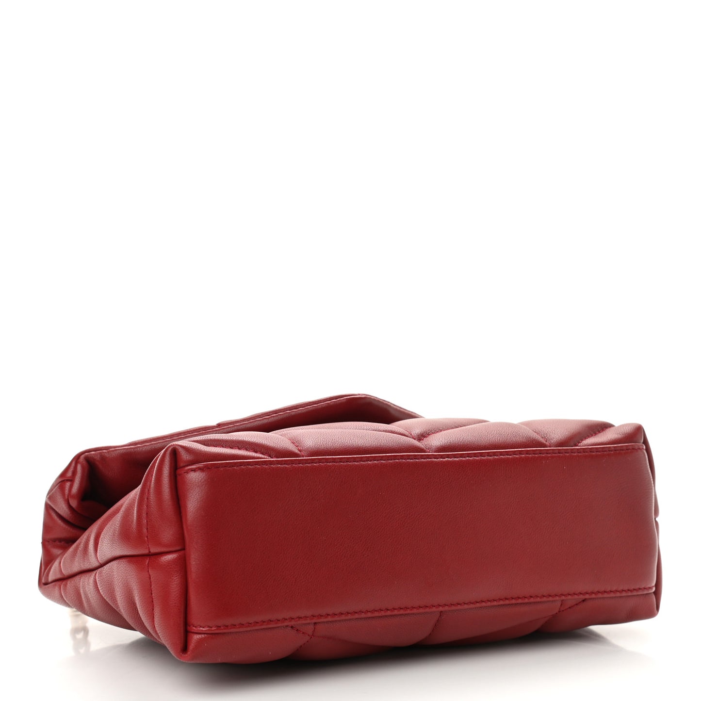 Lambskin Quilted Toy Loulou Puffer Monogram Chain Satchel Red