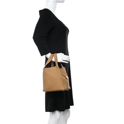 Hermes Taurillon Clemence Picotin Lock 18 PM Biscuit 2 of 11