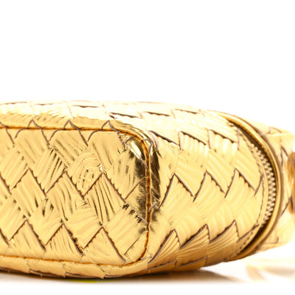 Bottega Veneta Metallic Intreccio Millefili Bang Bang Vanity Case Gold 9 of 9