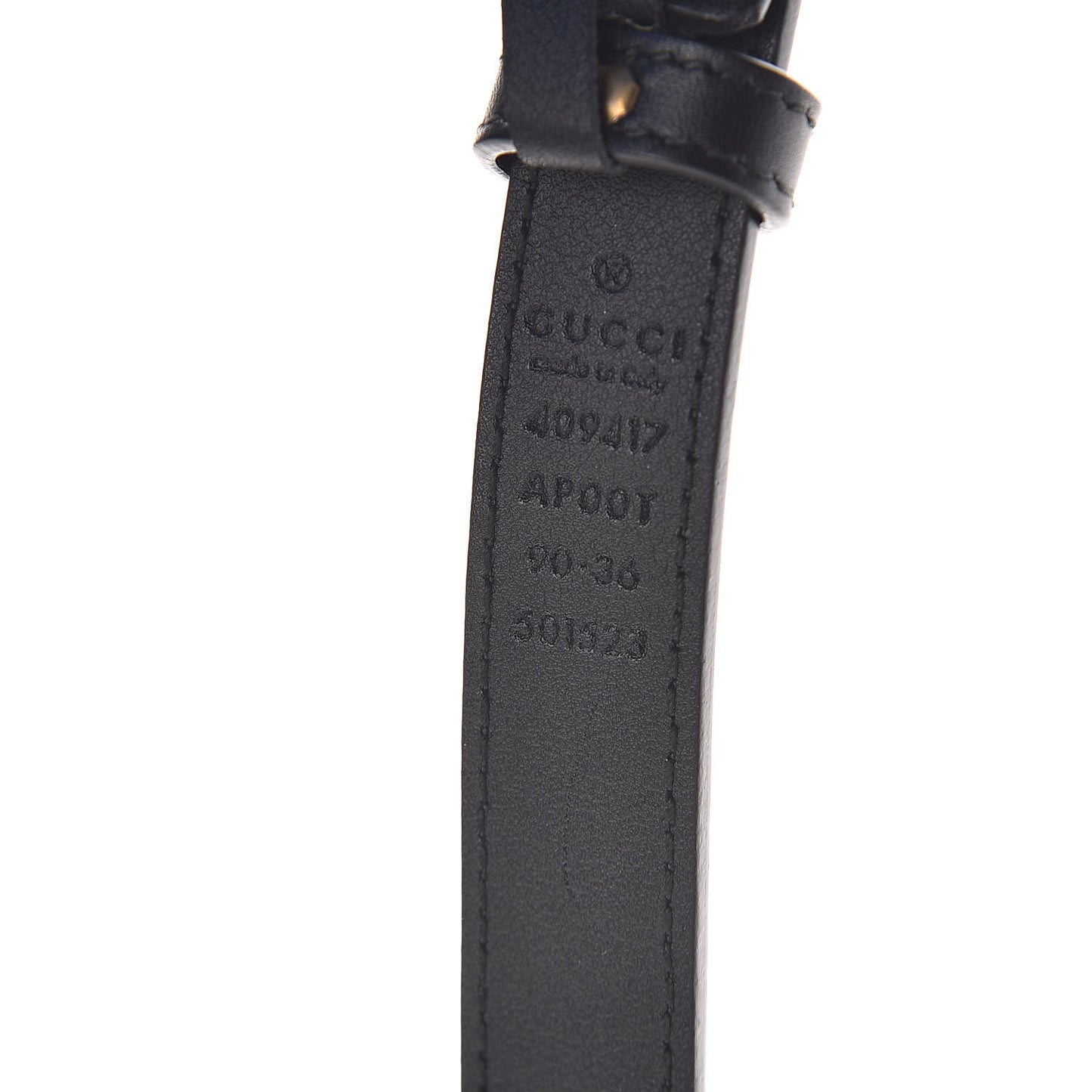 Calfskin Double G 20mm Belt 90 36 Black
