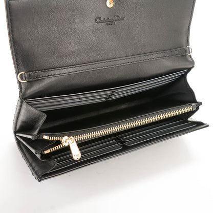 Christian Dior Patent Cannage Rendez-vous Chain Wallet Black 6 of 7