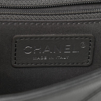 Chanel Caviar Macro Chevron Single Flap Black 6 of 9