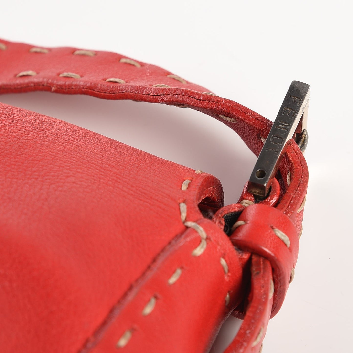 Calfskin Romano Selleria Forever Mama Baguette Red