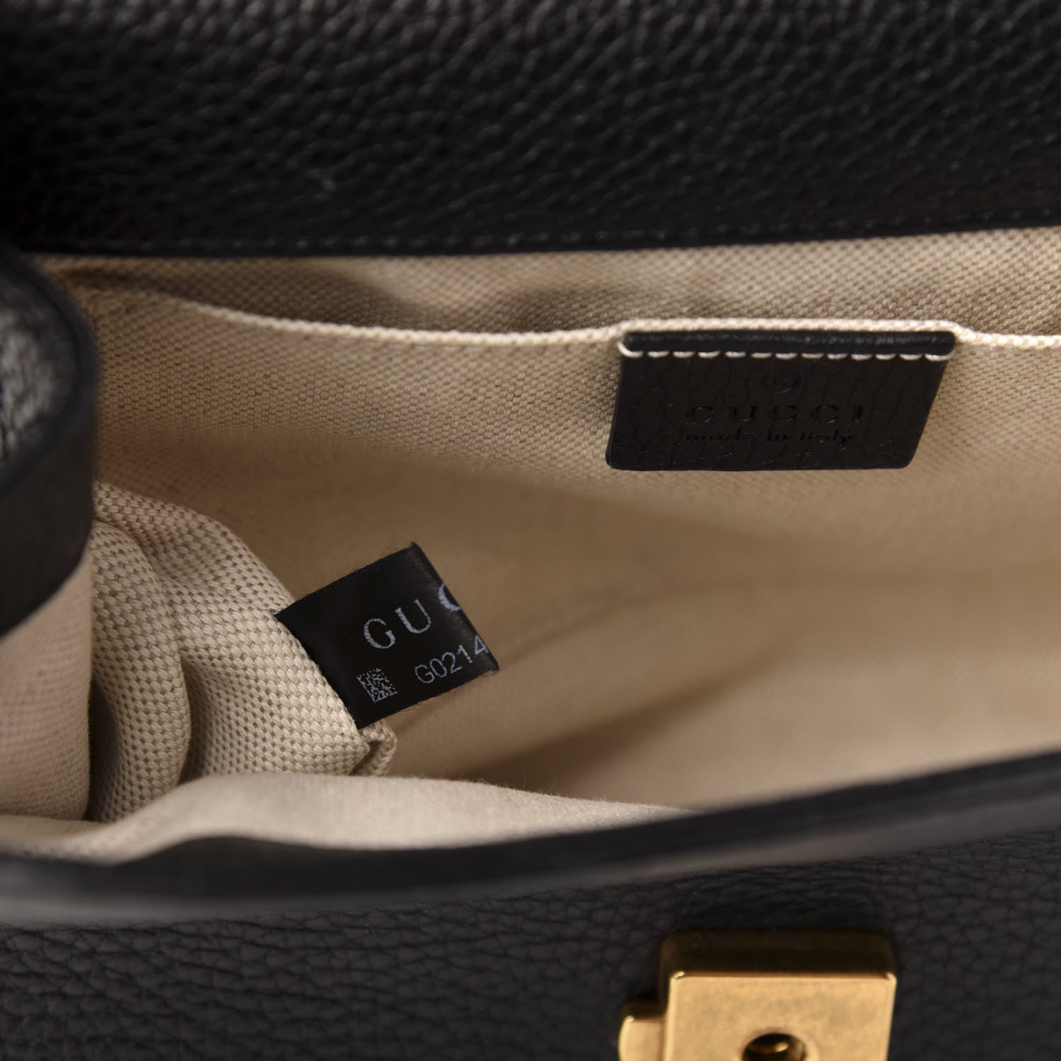 Gucci Calfskin Mini GG Marmont Top Handle Bag Black 8 of 15