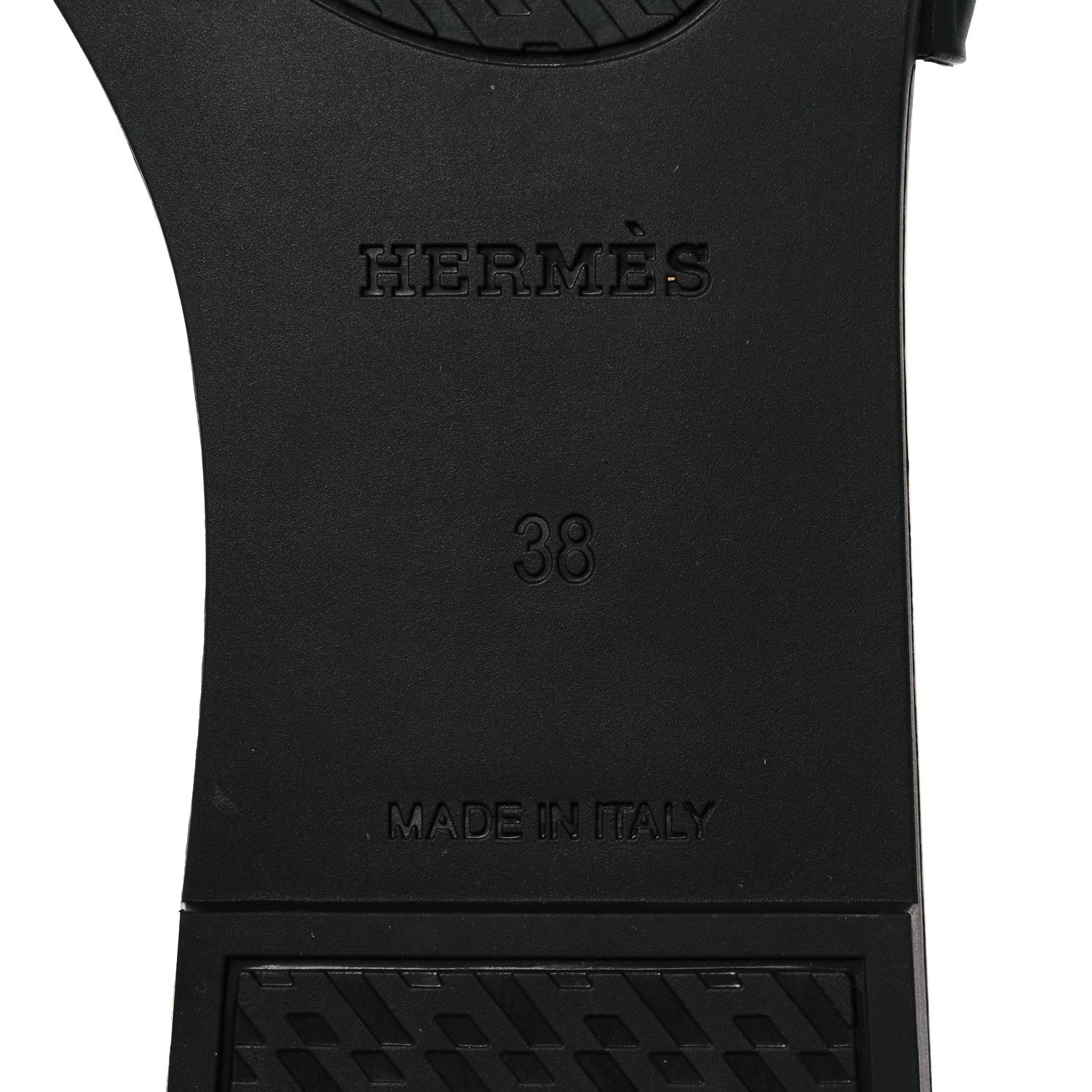 Hermes Rubber Aloha Sandals 38 Black 6 of 9