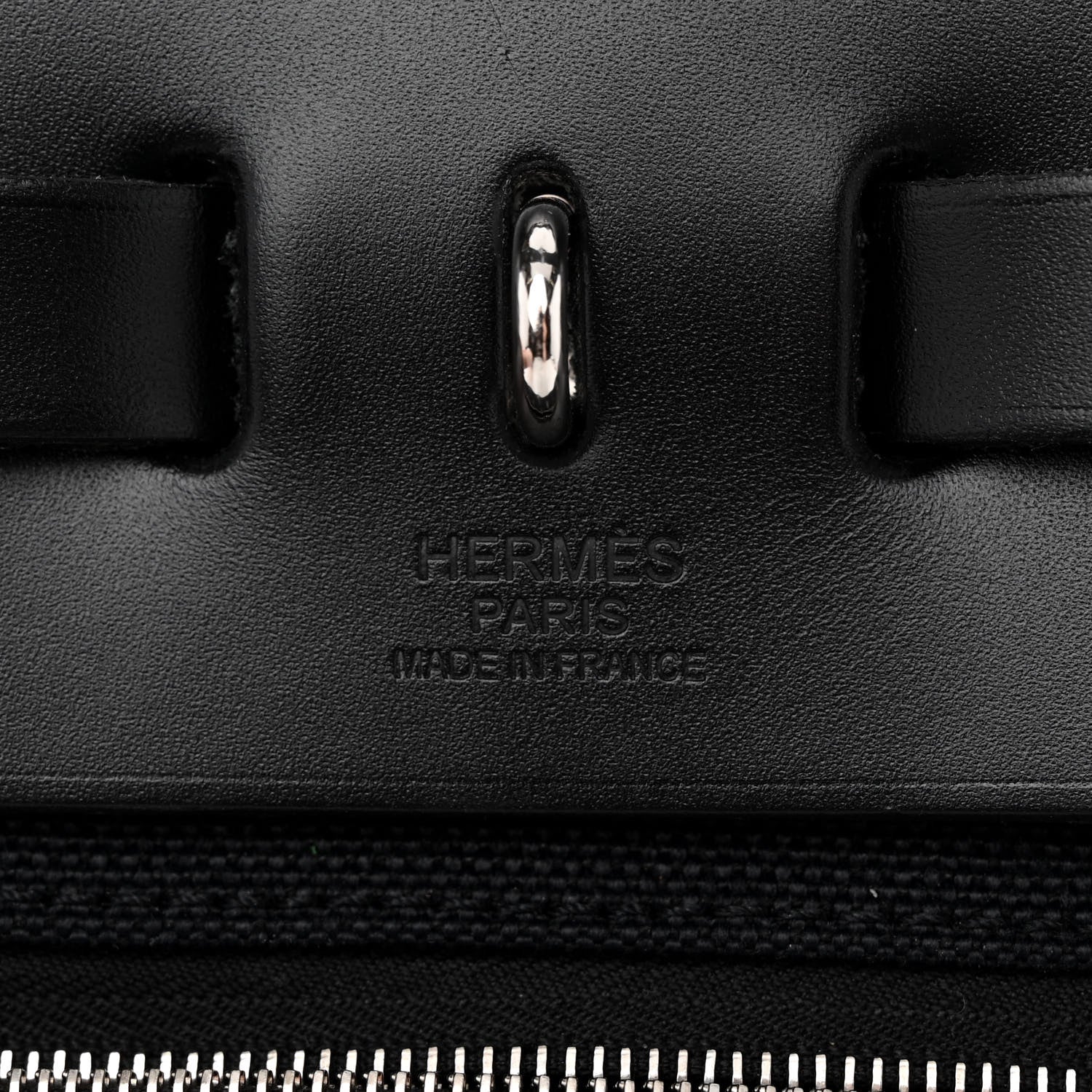 Hermes Military Toile Vache Hunter Herbag Zip PM 31 Black 6 of 12