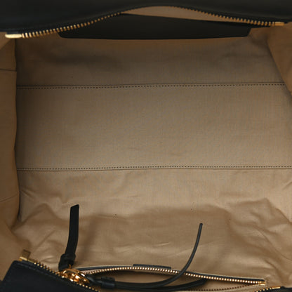 Chloe Smooth Calfskin Little Horses Embroidered Tao Zipped Tote Full Blue 11 of 13
