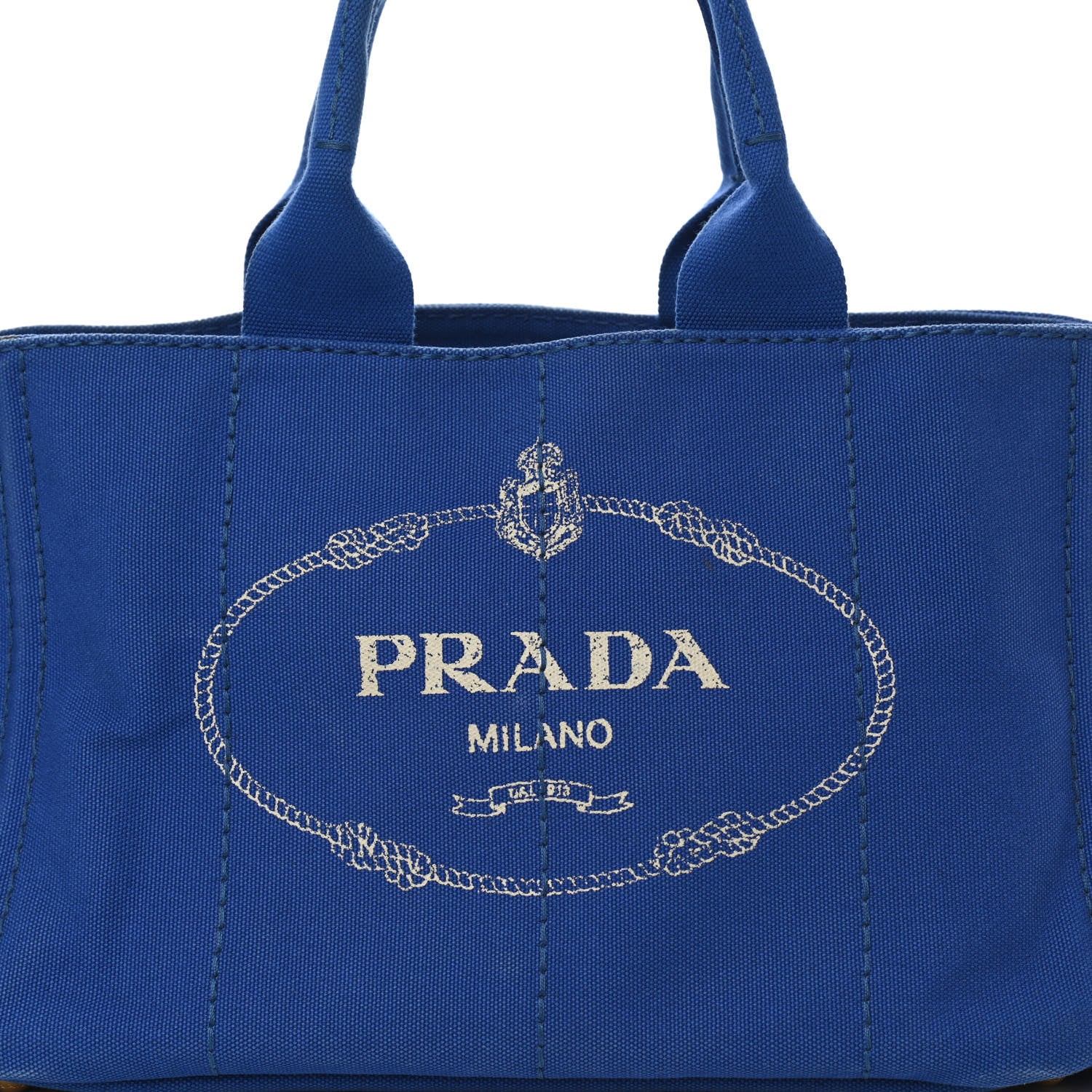 Prada Canapa Logo Tote Cobalto 8 of 13