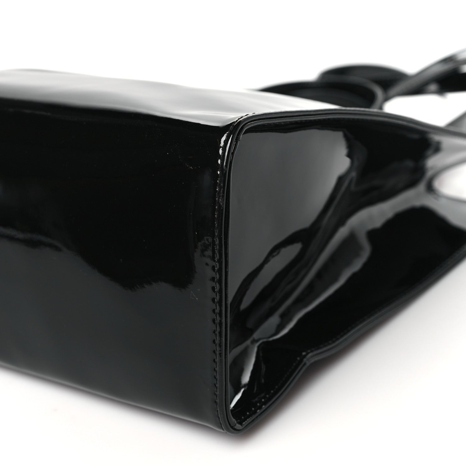 Telfar Patent Vegan Leather Medium Shopping Bag Black 10 of 10