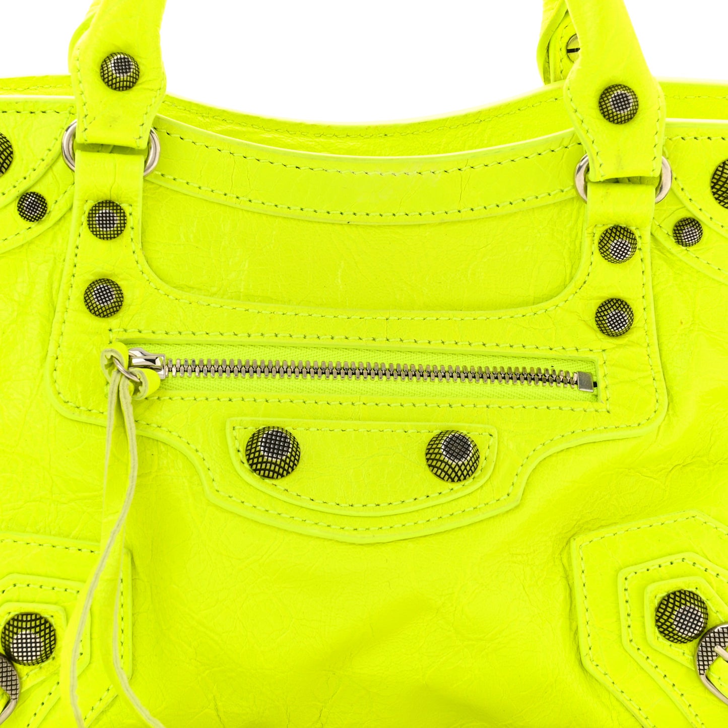 Agneau Arena Neo Cagole Handbag XS Fluo Yellow