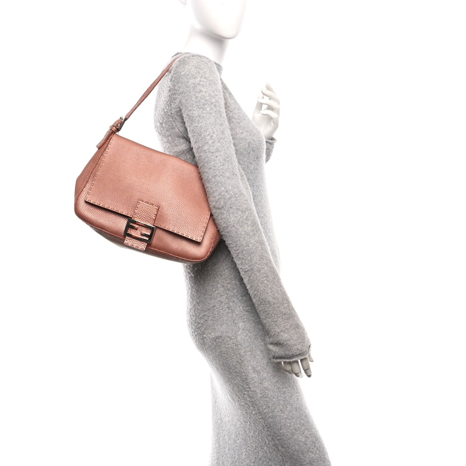 Fendi Cuoio Romano Selleria Mama Baguette Bois De Rose 2 of 11