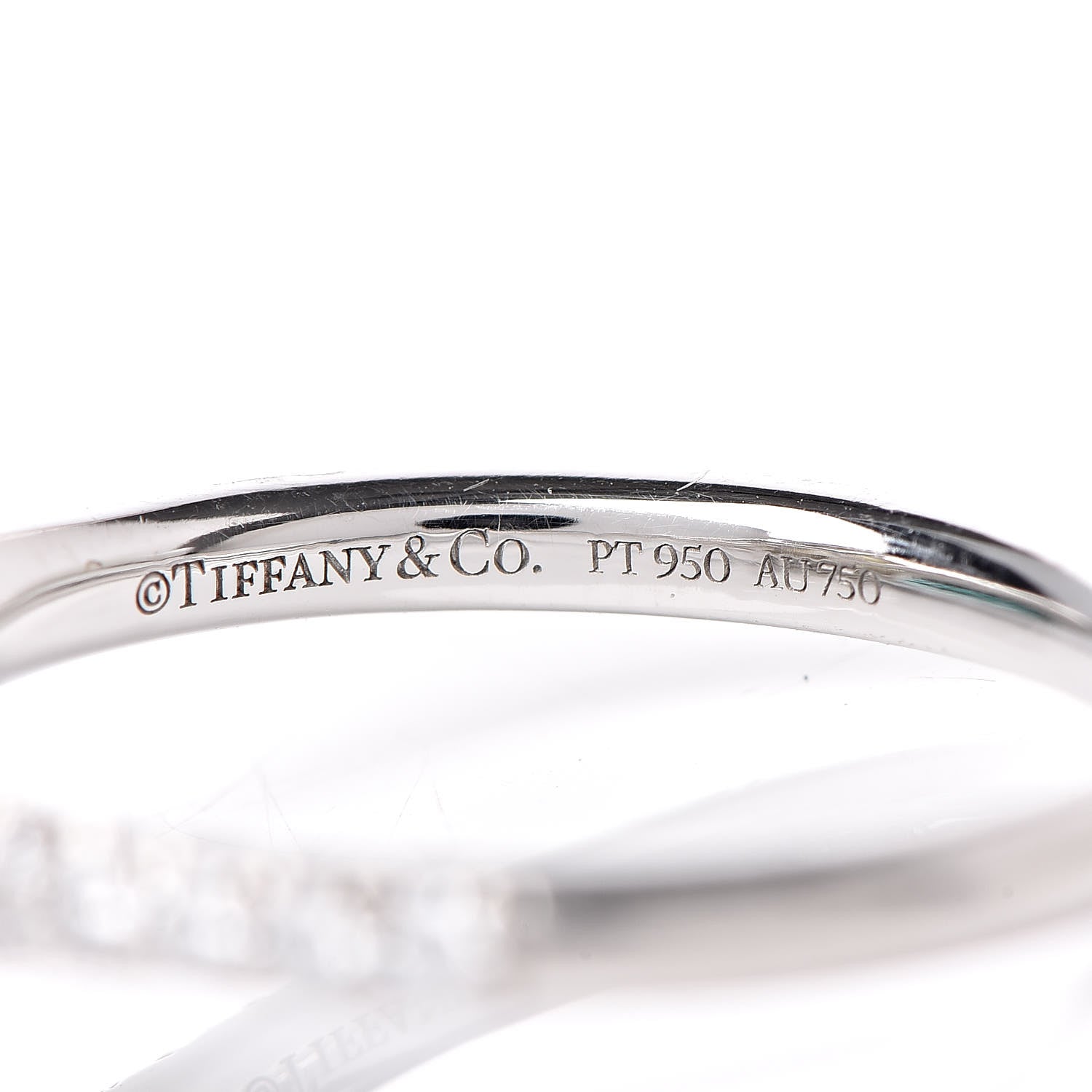 Tiffany Platinum 18K Yellow Gold Fancy Yellow Diamond Soleste Engagement Ring 51 5.75 6 of 7