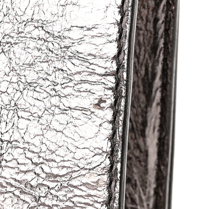 Saint Laurent Metallic Calfskin Large Belle De Jour Clutch Dark Silver 8 of 10