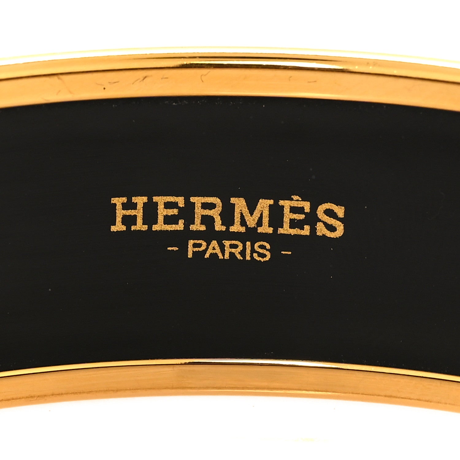 Hermes Enamel Printed Perspective Cavaliere Wide Bracelet 62 Caramel 4 of 6