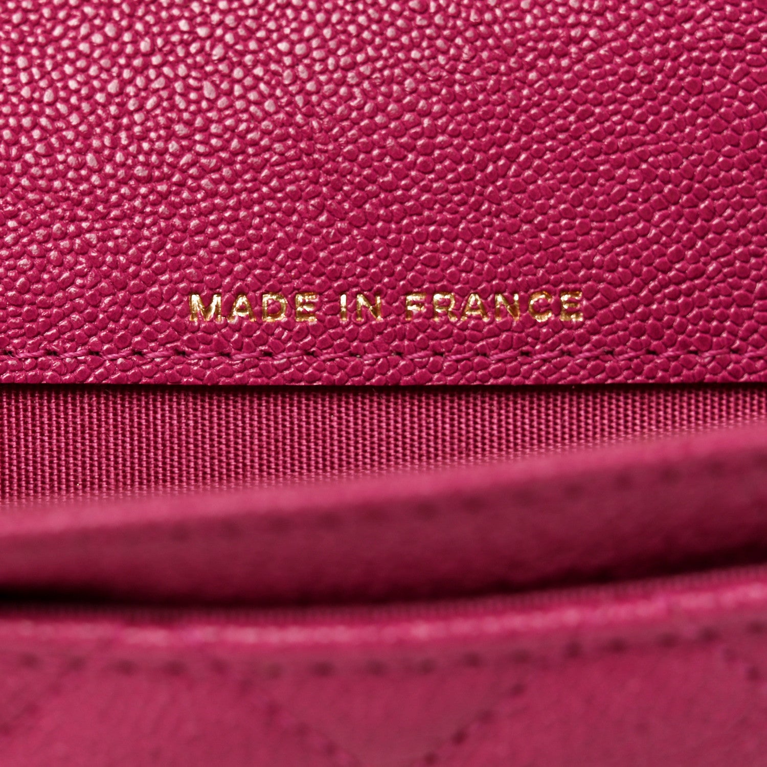 Chanel Caviar Quilted Boy Card Holder Wallet Fuchsia 7 of 9