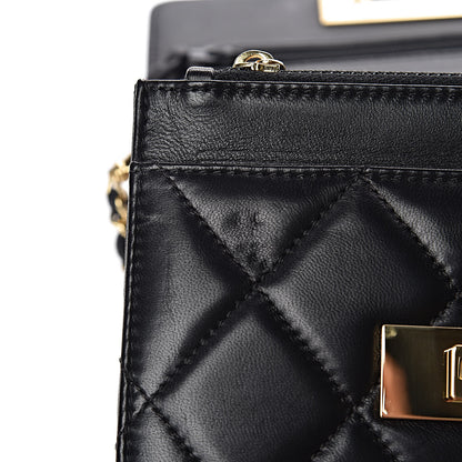 Chanel Lambskin Quilted Golden Class Wallet on Chain WOC Black 8 of 16