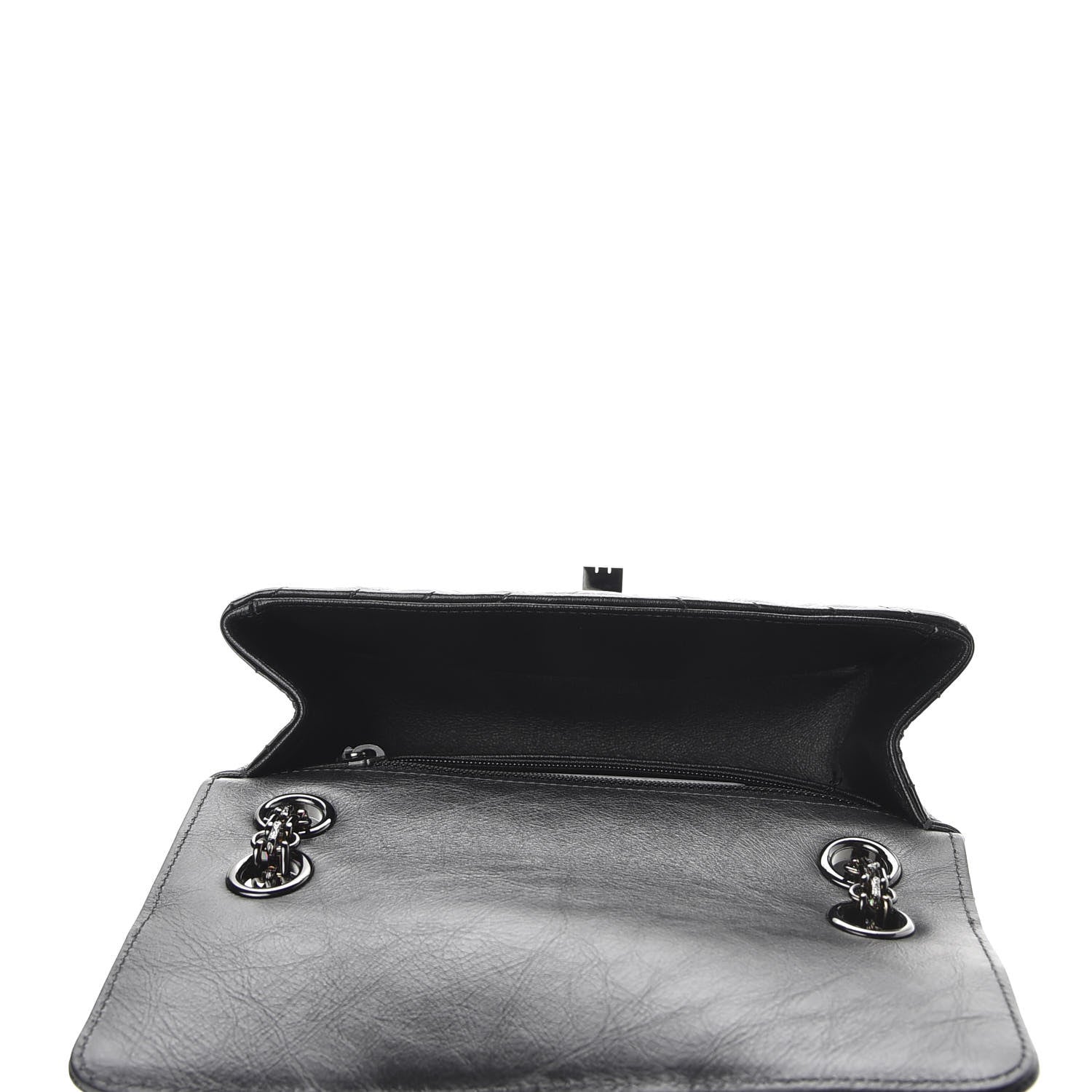 Chanel Aged Calfskin Chevron Quilted 2.55 Reissue Mini Flap So Black 5 of 14