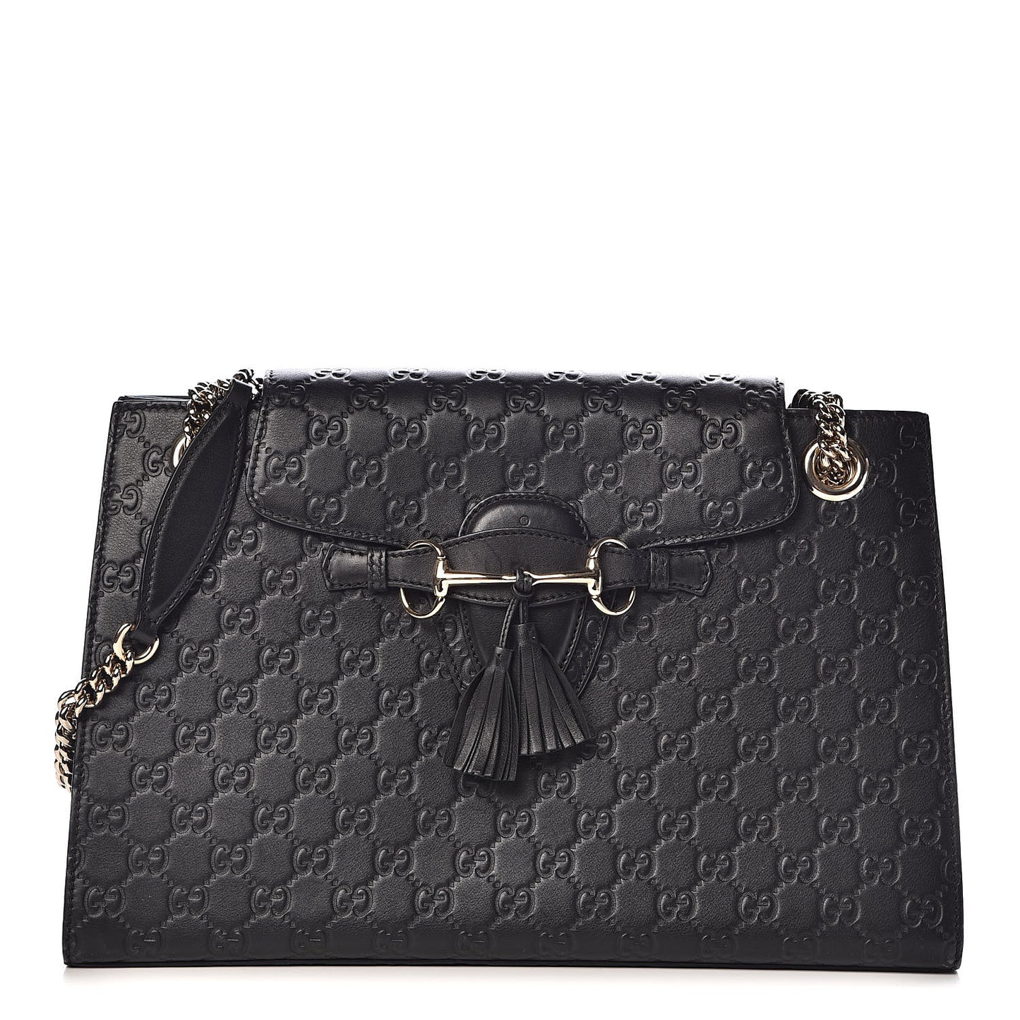 Guccissima Large Emily Chain Shoulder Bag Black