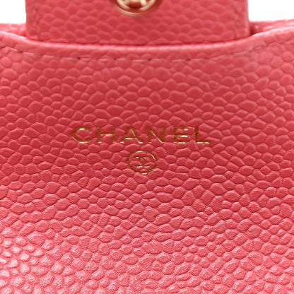 Chanel Metallic Caviar Quilted Flap Card Holder Pink 6 of 9