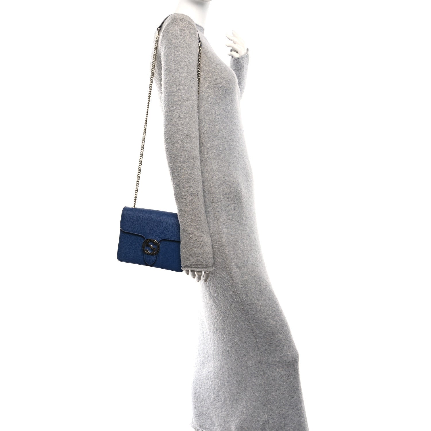Gucci Dollar Calfskin Small Interlocking G Shoulder Bag Caspian 2 of 10