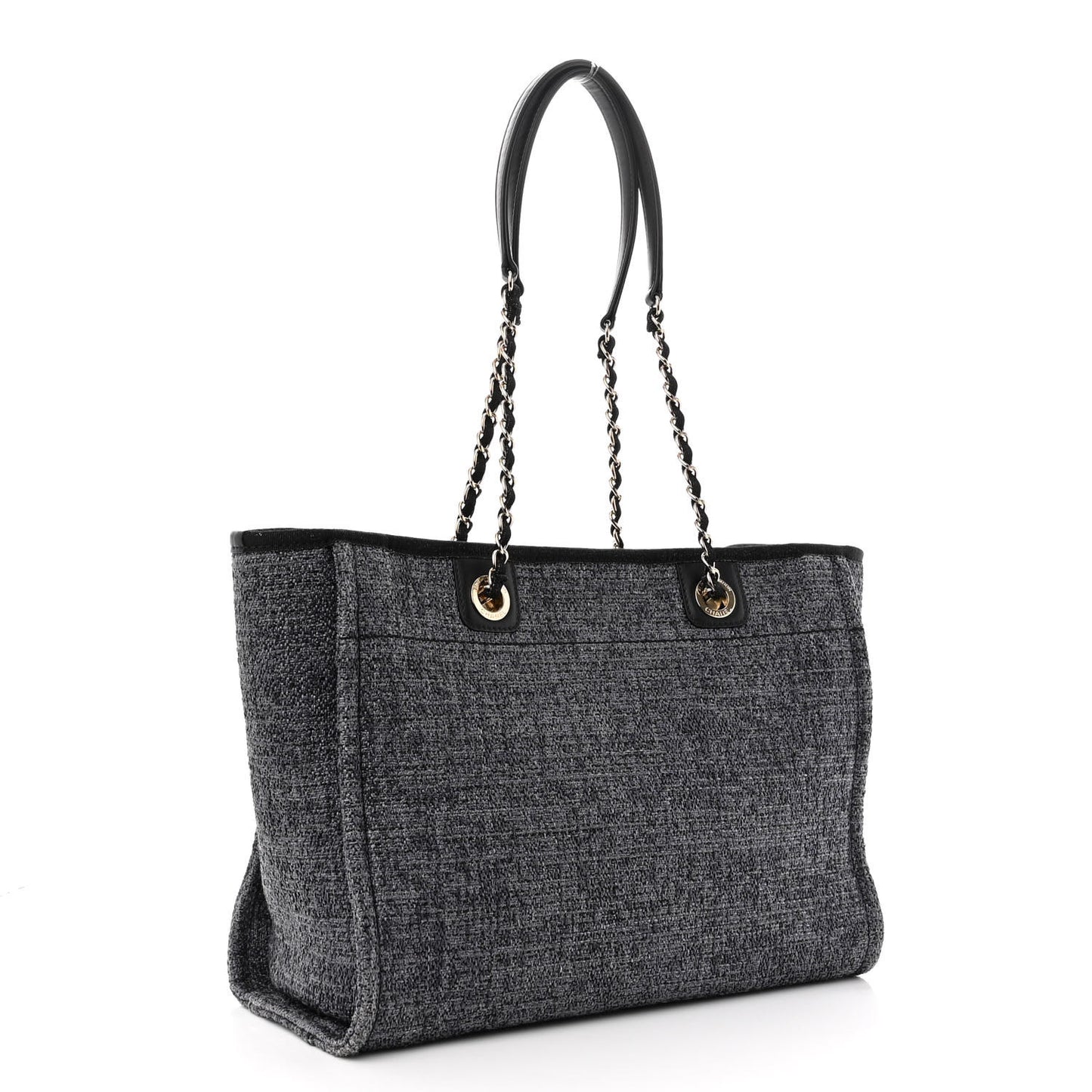 Lurex Boucle Small Deauville Tote Black