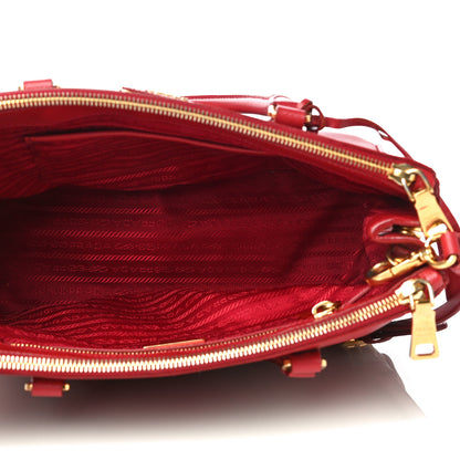 Prada Saffiano Small Galleria Double Zip Tote Fuoco 5 of 13