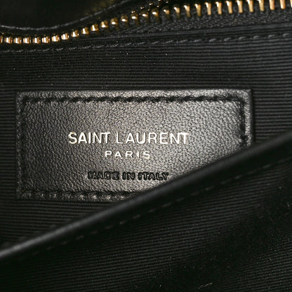 Saint Laurent Calfskin Y Quilted Monogram Toy Loulou Crossbody Bag Black 6 of 12