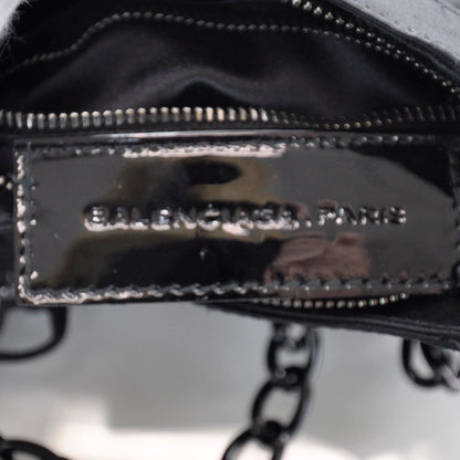 Balenciaga Satin Classique Shoulder Bag Black 6 of 7