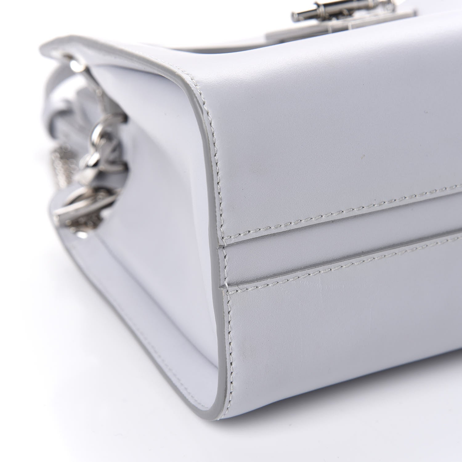 Chloe Shiny Calfskin Mini Annie Shoulder Bag Airy Grey 7 of 10