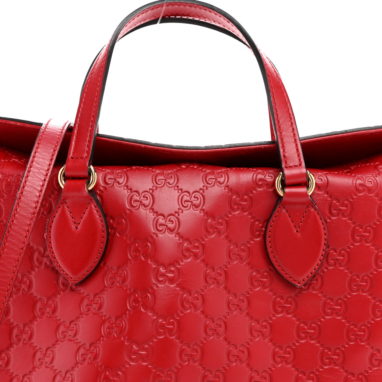 Guccissima Linea A Foldover Tote Red