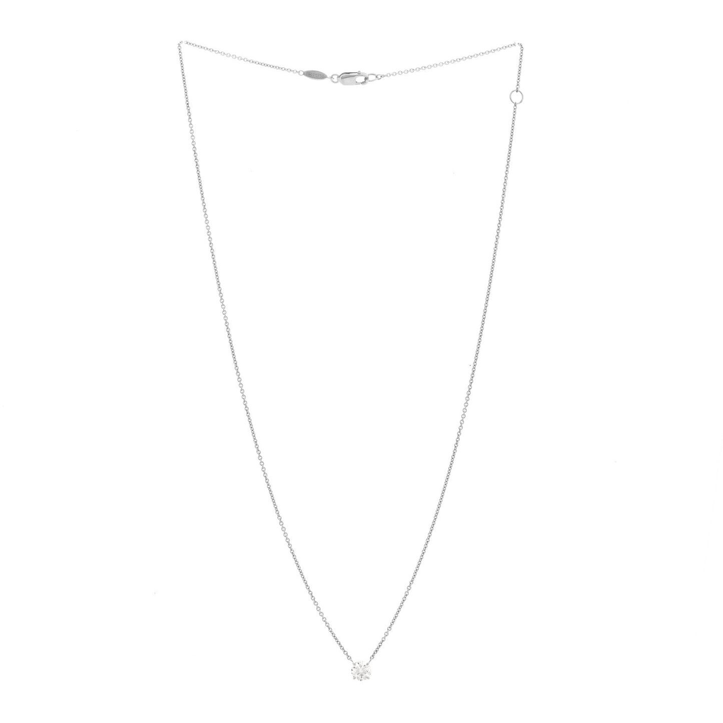Platinum Diamond .50ct Solitaire Pendant Necklace