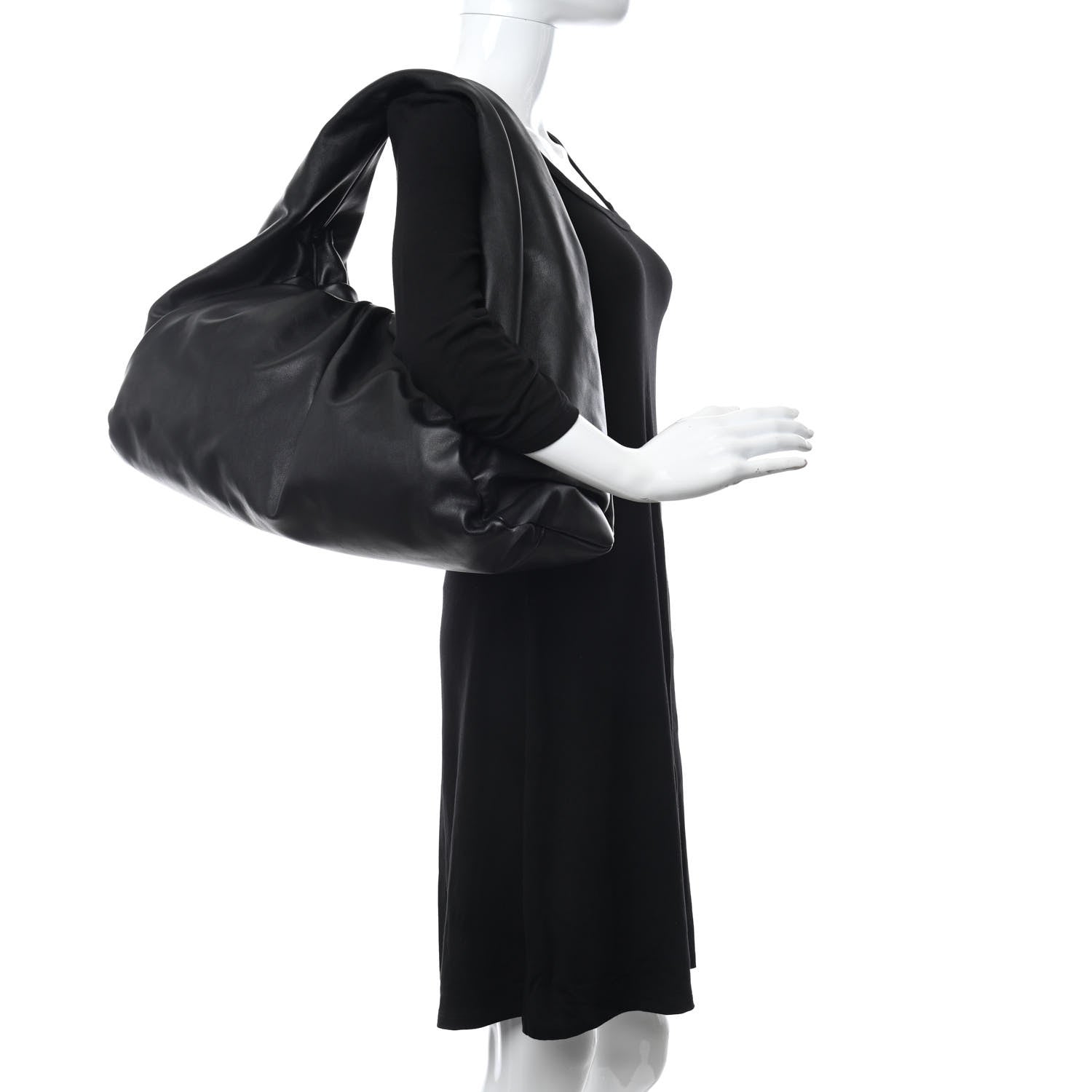 Bottega Veneta Smooth Butter Calfskin Large The Shoulder Pouch Black 2 of 11