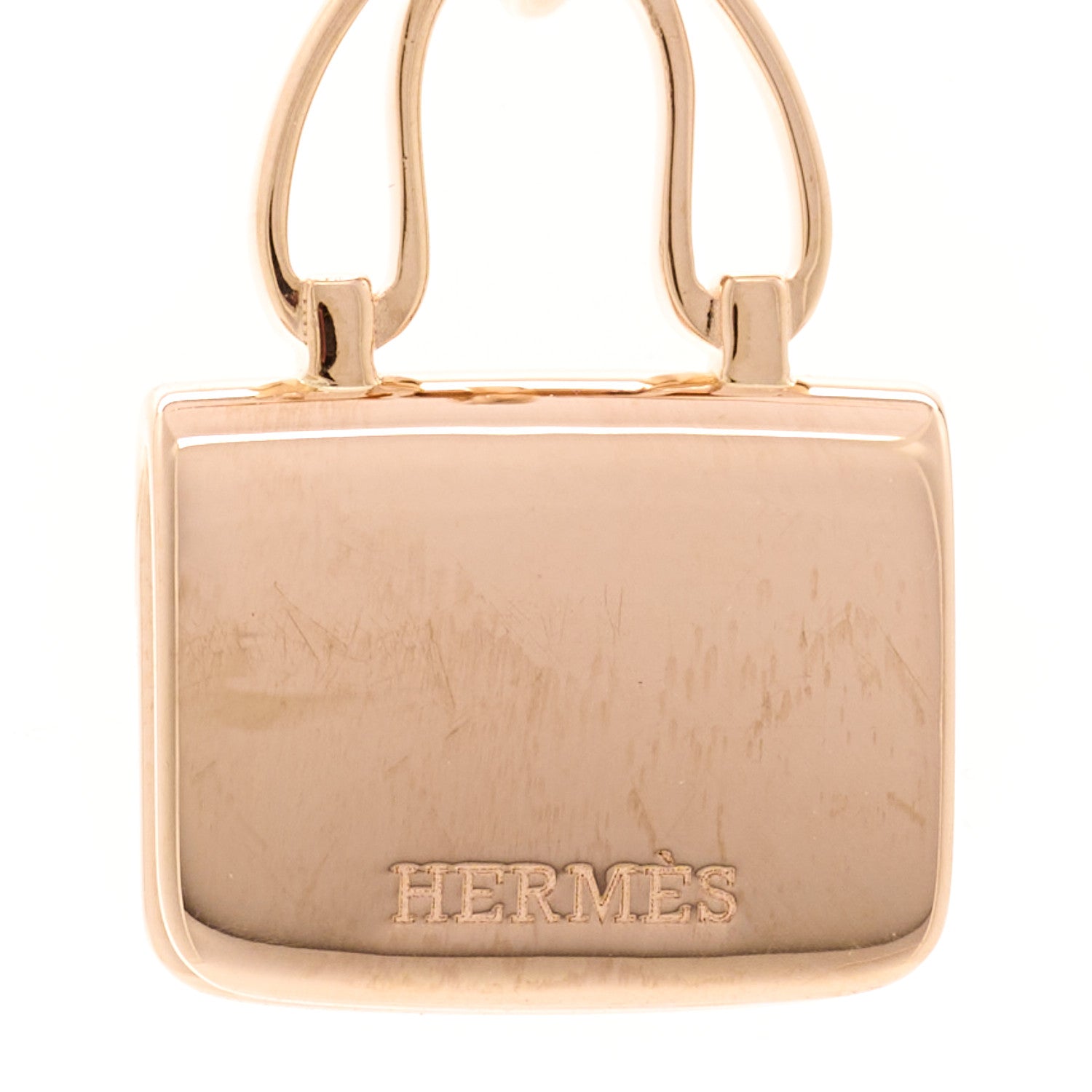 Hermes 18K Rose Gold Diamond Constance Amulettes Pendant Necklace 5 of 7